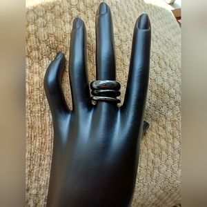 RING ONYX Solid Multi Color Onyx Ring Set
